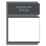 2-Line Meeting Room Sign w/Insert Window