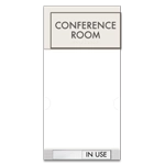 2-Line Meeting Room Sign w/Window & Sliding Panel