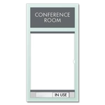 2-Line Meeting Room Sign w/Window & Sliding Panel