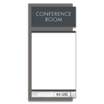 2-Line Meeting Room Sign w/Window & Sliding Panel