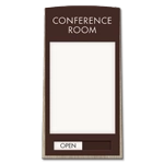 2-Line Meeting Room Sign w/Window & Sliding Panel