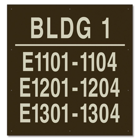 Apartment Building ID Sign