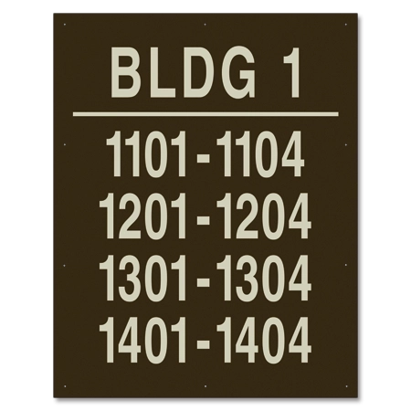 Apartment Building ID Sign