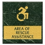 Area of Rescue Assistance Sign - NYC Compliant