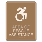 Area of Rescue Assistance Sign - NYC Compliant