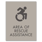 Area of Rescue Assistance Sign - NYC Compliant
