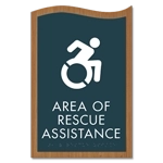Area of Rescue Assistance Sign - NYC Compliant