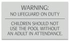 Arkansas No Lifeguard Sign