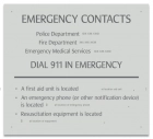 Connecticut Emergency Contacts Pool Sign