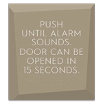 Delayed Egress Push/Pull Sign - CA Compliant