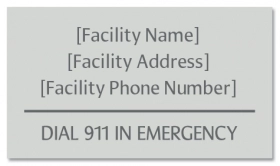 Emergency Dial 911 Pool Sign
