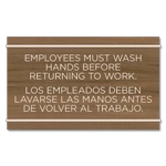 Employees Must Wash Hands... with Spanish