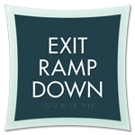 Exit Ramp Down Egress Sign
