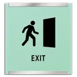 Exit Sign w/ Symbol