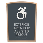 Exterior Area for Assisted Rescue Sign - Dynamic ISA Symbol