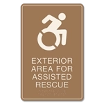 Exterior Area for Assisted Rescue Sign - Dynamic ISA Symbol