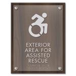 Exterior Area for Assisted Rescue Sign - Dynamic ISA Symbol