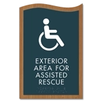 Exterior Area for Assisted Rescue Sign - ISA Symbol