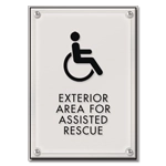 Exterior Area for Assisted Rescue Sign - ISA Symbol
