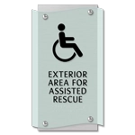 Exterior Area for Assisted Rescue Sign - ISA Symbol
