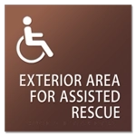 Exterior Area for Assisted Rescue Sign - ISA Symbol