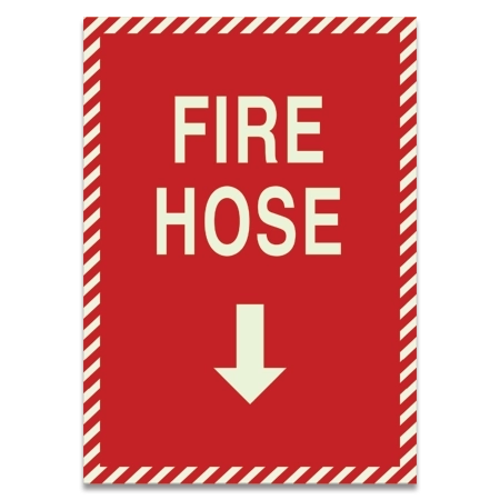 "Fire Hose" Sign w/ Arrow - LaserGlow
