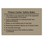 Fitness Center Safety Rules Sign (Guest)