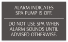 Florida Spa Alarm Rules Sign