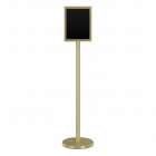 Freestanding Metal Floor Sign Holder - Includes Base, Post, Frame, Plexiglass & Back Panel