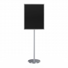 Freestanding Metal Floor Sign Holder - Includes Base, Post, Frame, Plexiglass & Back Panel