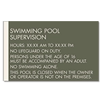 Front Desk Pool Supervision Sign - NJ Compliant