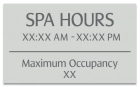 Georgia Spa Hours and Occupancy Sign
