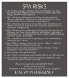 Georgia Spa Risks Sign
