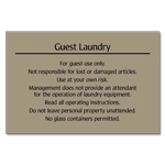 Guest Laundry Sign
