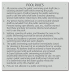 Hawaii Pool Rules Sign