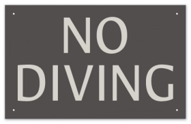 Idaho No Diving Sign