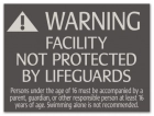 Illinois No Lifeguard Sign