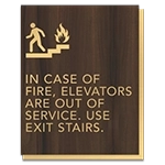 In Case of Fire, Elevators Are Out of Service - No Braille