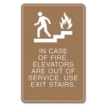 In Case of Fire, Elevators Are Out of Service... w/No Braille