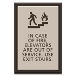 In Case of Fire, Elevators Are Out of Service... w/No Braille