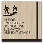 In Fire Emergency, Do Not Use Elevator - No Braille