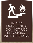 In Fire Emergency, Do Not Use Elevator - No Braille
