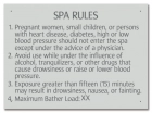 Indiana Spa Rules Sign