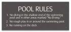 Iowa Pool Rules Sign