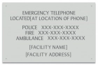 ISPSC Pool Emergency Phone Sign