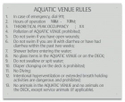 MAHC Aquatic Venue Rules Sign