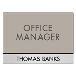 Manager on Duty Sign w/ Nameplate