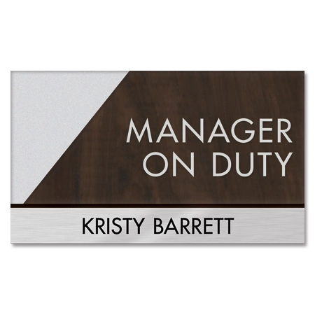 Manager On Duty w/Nameplate