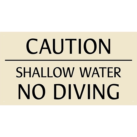 Maricopa County, Arizona No Diving Sign