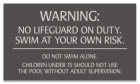 Maryland No Lifeguard on Duty Sign